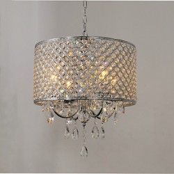 Traditional/Classic Chrome Feature for Crystal Metal Living Room Bedroom Dining Room Study Room/Office Entry Chandelier