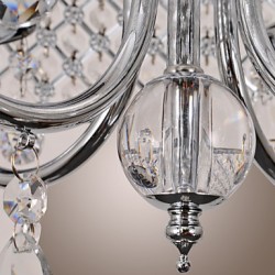 Traditional/Classic Chrome Feature for Crystal Metal Living Room Bedroom Dining Room Study Room/Office Entry Chandelier