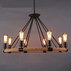 Country Painting Feature for LED Designers Metal Living Room Dining Room Study Room/Office Entry Hallway Chandelier
