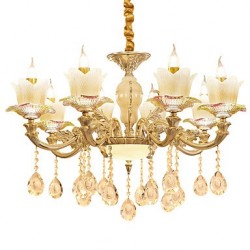 European Style Atmosphere Zinc Alloy Crystal Living Room Bedroom Home Chandelier I