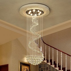 Modern LED Crystal Ceiling Chandeliers Lights Indoor Pendant Lamp Deco Light Lighting Fixtures