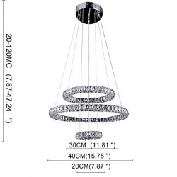 Chandelier LED Lighting Indoor Modern Dimmable Ceiling Pendant Lights Chandeliers Lamp Fixtures with Remote Control