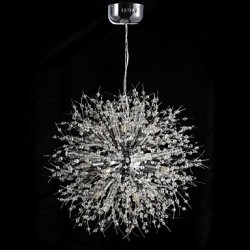 Globe Chrome Feature for Crystal Metal Living Room Dining Room Study Room/Office Chandelier