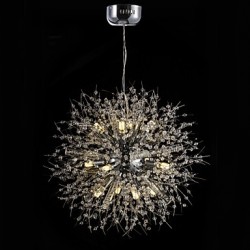 Globe Chrome Feature for Crystal Metal Living Room Dining Room Study Room/Office Chandelier