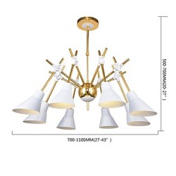 Personalized Adjustable Direction Art Chandelier Bedroom Living Room Lamp Bar Chandelier N