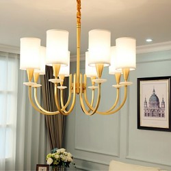 All Copper Chandelier Jade Decorative Living Room Chandelier