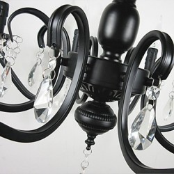 Crystal Chandelier European Style Wrought Iron Living Room Lamp Creative Personality Bedroom Restaurant Candle Lamps And Lanterns