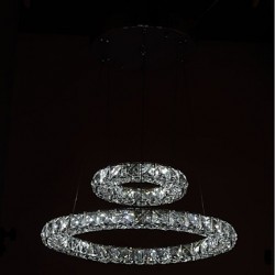LED Crystal Chandeliers Lights Indoor Pendant Light Ceiling Lamp Lighting Fixtures Dimmable with Remote Control