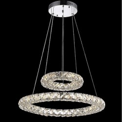 LED Crystal Chandeliers Lights Indoor Pendant Light Ceiling Lamp Lighting Fixtures Dimmable with Remote Control