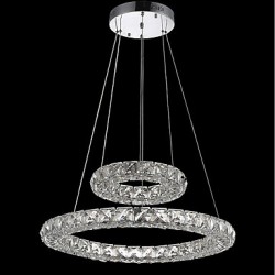 LED Crystal Chandeliers Lights Indoor Pendant Light Ceiling Lamp Lighting Fixtures Dimmable with Remote Control