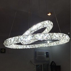 LED Crystal Chandeliers Lights Indoor Pendant Light Ceiling Lamp Lighting Fixtures Dimmable with Remote Control