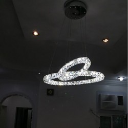 LED Crystal Chandeliers Lights Indoor Pendant Light Ceiling Lamp Lighting Fixtures Dimmable with Remote Control