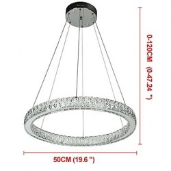 Dimmable LED Ring Indoo Ceiling Light Pendant Lights Modern Chandeliers Lighting Chandelier Lamp with Remote Control