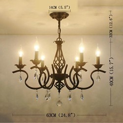 European Style Crystal Chandeliers Living Room Dining Lights Simple Creative Candles Lamps And Lanterns Novelty Lightig