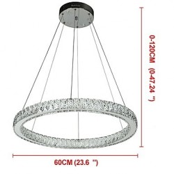 Dimmable LED Ring Ceiling Light Pendant Lights Modern Chandeliers Lighting Indoor Lamp with Remote Control