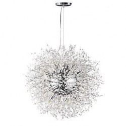 Globe Chrome Feature for Crystal Metal Living Room Dining Room Study Room/Office Chandelier