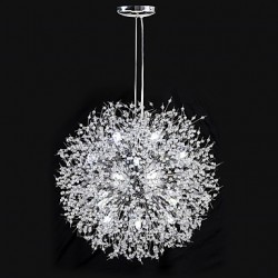 Globe Chrome Feature for Crystal Metal Living Room Dining Room Study Room/Office Chandelier