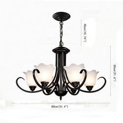 Chandelier Traditional/Classic Vintage Retro Country Others Feature for LED Candle Style MetalLiving Room Bedroom Dining Room Study