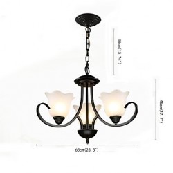 Traditional/Classic Vintage Retro Country Others Feature for LED Candle Style MetalLiving Room Bedroom Dining Room Study Chandelier