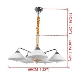 5 Light Modern/Contemporary Chandelier for Study Room/Office, Dining Room, Bedroom, Living Room