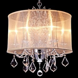 Modern/Contemporary Traditional/Classic Country Chrome Feature for Crystal Mini Style Designers MetalLiving Room Bedroom Chandelier