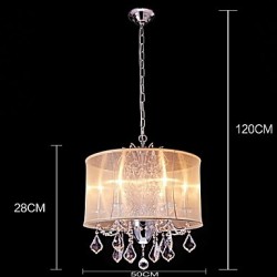 Modern/Contemporary Traditional/Classic Country Chrome Feature for Crystal Mini Style Designers MetalLiving Room Bedroom Chandelier