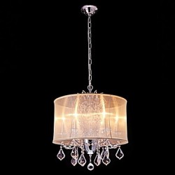 Modern/Contemporary Traditional/Classic Country Chrome Feature for Crystal Mini Style Designers MetalLiving Room Bedroom Chandelier