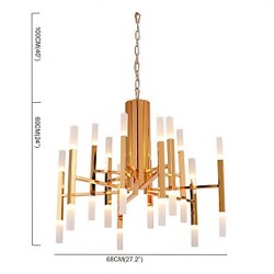 Led Chandelier Modern/Contemporary Painting Feature Gold White LED Designers Pendant Light Living Room Bedroom Study Room/Office Led G4 Bulb Included