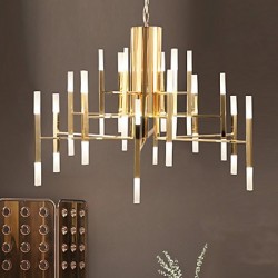 Led Chandelier Modern/Contemporary Painting Feature Gold White LED Designers Pendant Light Living Room Bedroom Study Room/Office Led G4 Bulb Included