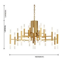 Led Chandelier Modern/Contemporary Painting Feature Gold White LED Designers Pendant Light Living Room Bedroom Study Room/Office Led G4 Bulb Included