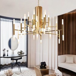 Led Chandelier Modern/Contemporary Painting Feature Gold White LED Designers Pendant Light Living Room Bedroom Study Room/Office Led G4 Bulb Included