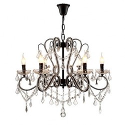 6 Lights Crystal Chandelier Modern/Contemporary Traditional/Classic Rustic/Lodge Vintage Retro Country Painting Feature for LED Metal