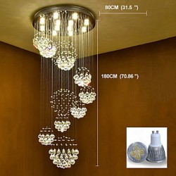 LED Crystal Ceiling Pendant Lights Modern Chandeliers Home Hanging LED Lighting Chandelier Lamps Fixtures