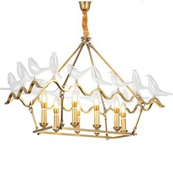 Modern/Contemporary Brass Feature for Designers Metal Living Room Dining Room Study Room/Office Chandelier