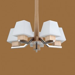 Modern/Contemporary Electroplated Feature for LED Wood/Bamboo Living Room Bedroom Dining Room Kitchen Study Room/Office Chandelier