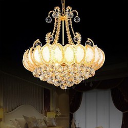 Modern Luxury Chandeliers Crystal Living Room LED Pendant Light Diameter 50CM Contains 8 LED Bulbs