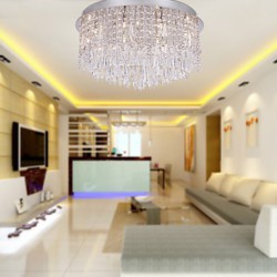 Max 20W Modern/Contemporary Crystal / Bulb Included Chrome Flush Mount Living Room / Bedroom / Dining Room