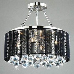 MAX:60W Traditional/Classic Crystal Chrome Metal Flush Mount Bedroom / Dining Room / Study Room/Office / Hallway