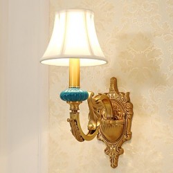E12/E14 Simple Country Traditional/Classic Brass Feature for Mini Style Bulb Included,Uplight Wall Sconces Wall Light