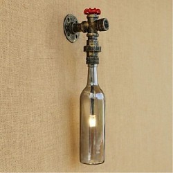 3W E27 With Switch Smoke Gray Water Bottle Wall Lamp Wall Light