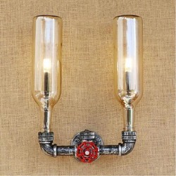 6W E27 Retro Industrial Wind Switch Led Water Bottle Wall Lamp Wall Light Amber