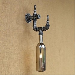 3W E27 Retro Nostalgia With Switch Cafe Bar Restaurant Aisle Water Pipe Bottle Wall Lamp
