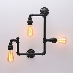 3 Heads Vintage Industrial Pipe Wall Lights Black Creative Lights Restaurant Cafe Bar Decoration lighting