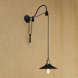 Lifting Dining Room Wall Lamp With Adjustable Thread Length Of Retro Creative Character Bedroom Wall Lamp Iron
