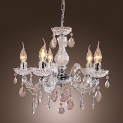 New Upligh Chrome Ceiling lamp 5 Candle light Acrylic Fixture Chandelier Pendant