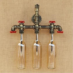 9W E27 BGB013 Retro Industrial Wind Switch Led Water Bottle Wall Lamp Wall Light Amber