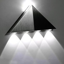 Modern Triangle 5W LED Wall Sconce Light Fixture Indoor Hallway Up Down Wall Lamp Spot Light Aluminum Decorative Lighting for Studio Restauran