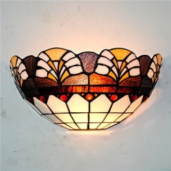 30cm Retro Country Wall Lights Glass Shade Living Room Bedroom Restaurant Cafe Bar Wall Sconces