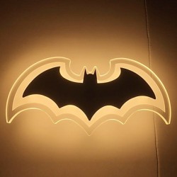 Modern Acrylic Bat Wall Light Bedside Lamp LED Wall Sconces Corridor Lights AC85-265V