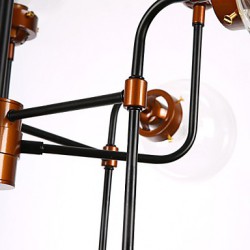 Modern Creative Personality Wrought Iron Chandelier, Restoring Ancient Ways Glass Ball Molecular Magic Beans Droplight